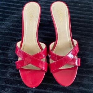 Red Kitten Heels